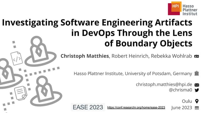 Investigating Software Engineering Artifacts in DevOps Through the Lens of Boundary Objects