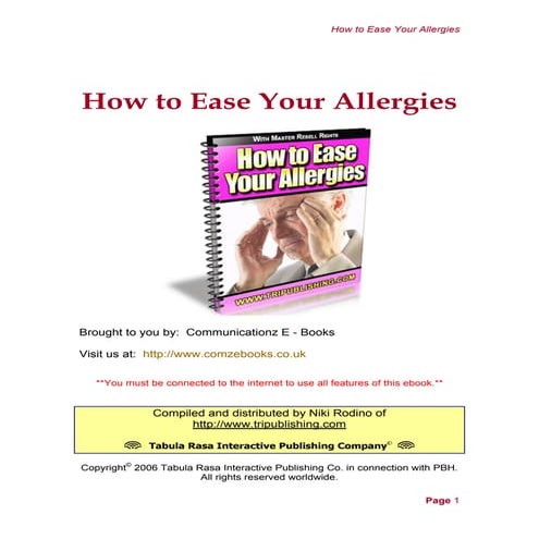 Ease allergies