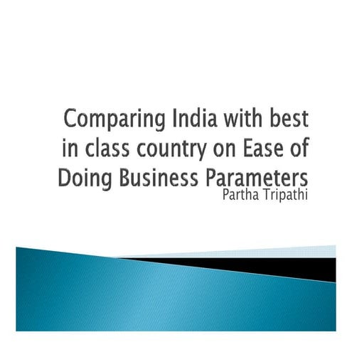 Ease of doing business in india | PDF