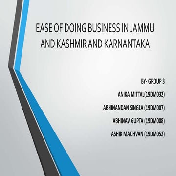 Ease of doing business in India | PPTX