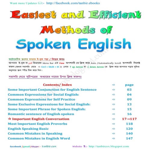 Easiest and efficient methods of spoken english