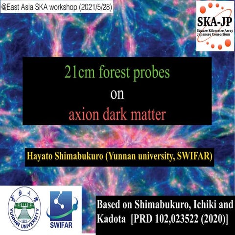 21cm forest probes on axion dark matter