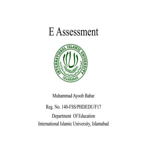 E assessment