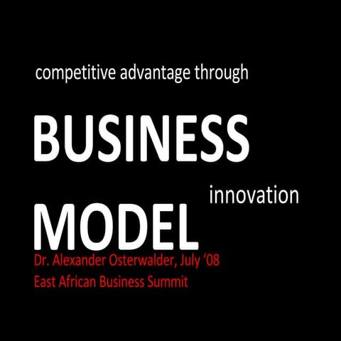 East African Business Summit - business model session
