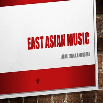 East asian music