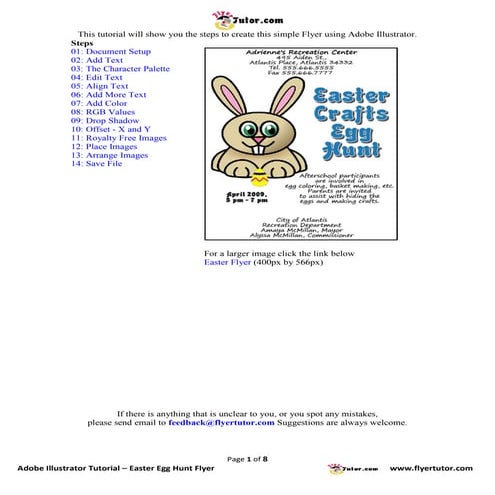 Adobe Illustrator Tutorials: Easter Egg Hunt Flyer