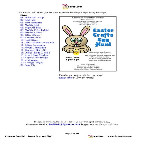 Inkscape Tutorials: Easter Egg Hunt Flyer