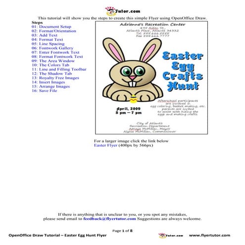 OpenOffice Draw Tutorials: Easter Egg Hunt Flyer