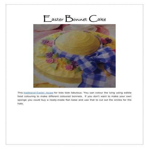 Easter bonnet cake | PDF