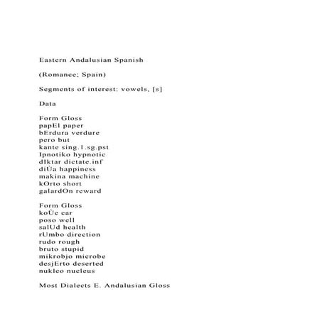 Eastern Andalusian Spanish(Romance; Spain)Segments of .docx