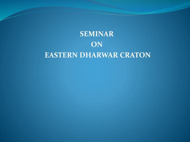 Eastern dharwar craton