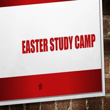 Easter study camp
