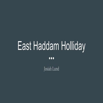 East haddam holliday