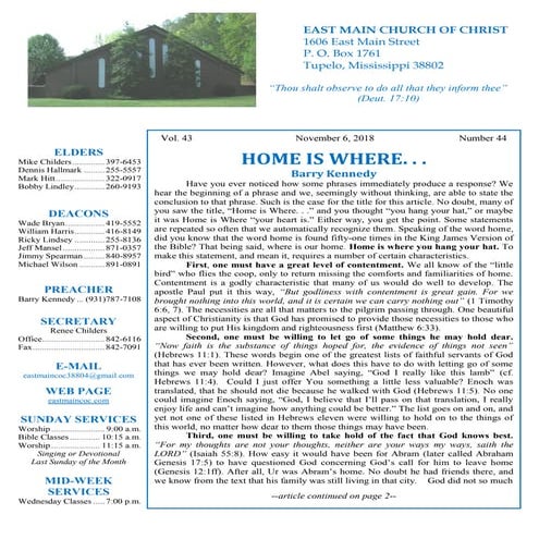 East main informer, 11 6-18