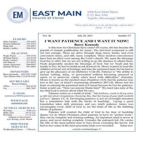 East main informer, 7 20-21