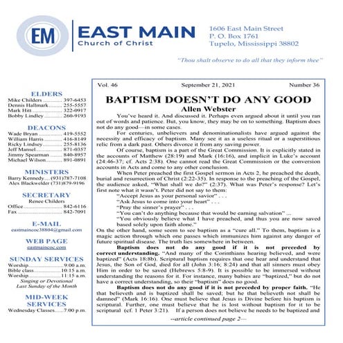 East main informer, 9 21-21