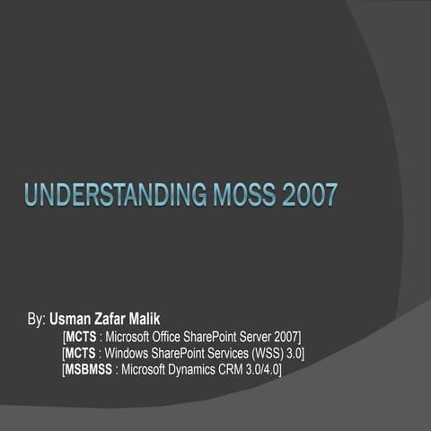 Easy Learning Presentation Moss 2007 Usman