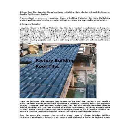 Easy-to-install Roofing Materials Chuanyabuilding Advanced ...