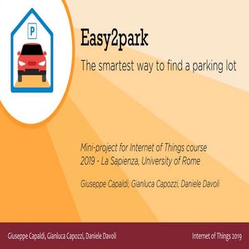 Easy2park - A smarter way to find a parking lot