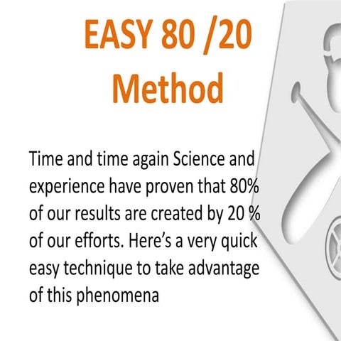 Easy 80   20 method