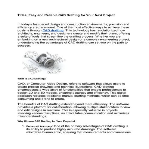 View of Easy and Reliable CAD Drafting for Your Next Project.docx
