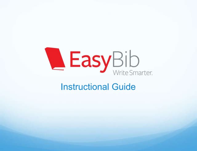 EasyBib Introduction