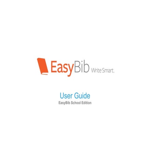 EasyBib School Edition - User Guide