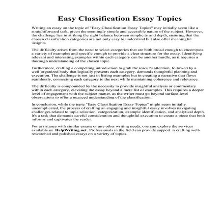 Easy Classification Essay Topics.pdf