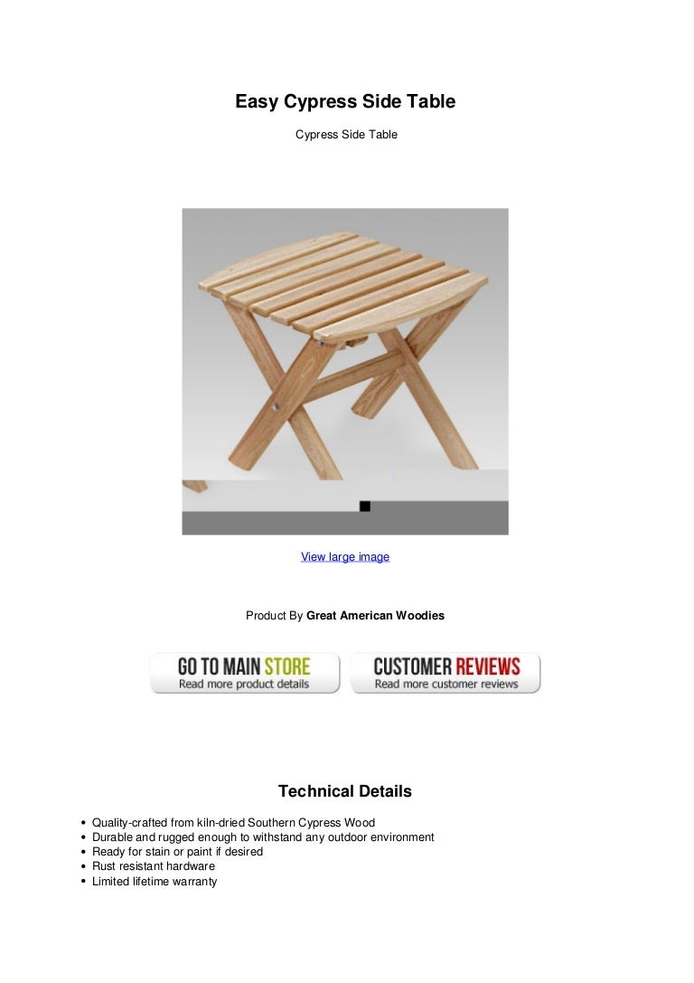 Easy Cypress Side Table