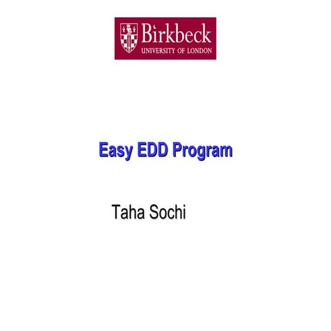 Easy edd program