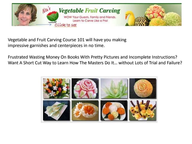 Vegetable Fruit Carving Made Easy