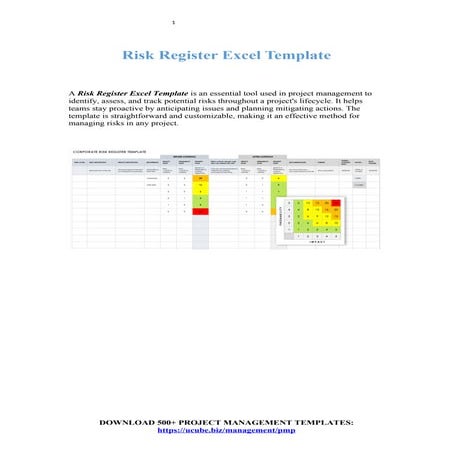 Easy Guide to Risk Register Excel Template.docx