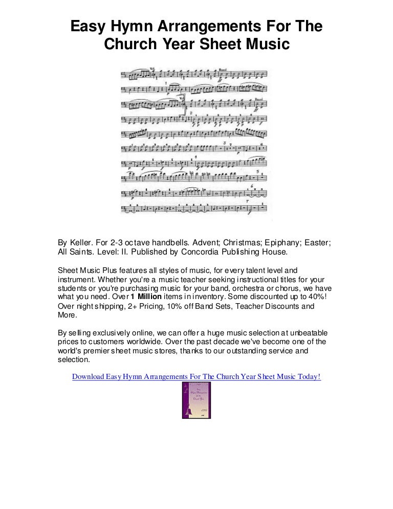 Easy hymn arrangements for the church year sheet music