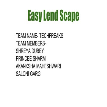 Easy lend scape PPTX