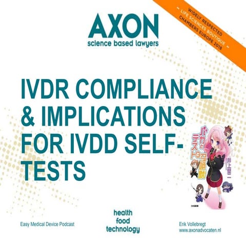 Easy medical devices podcast self tests ivdr