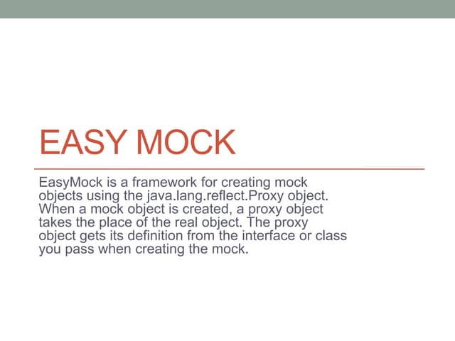 Easy mock