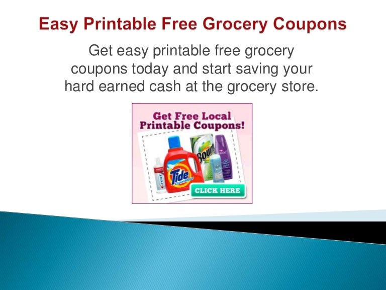Easy Printable Free Grocery Coupons Easy Printable Free Grocery Coupons