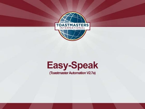 easy-Speak for Toastmasters Made Easy | PPT