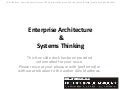 Enterprise Architecture & Systems Thinking