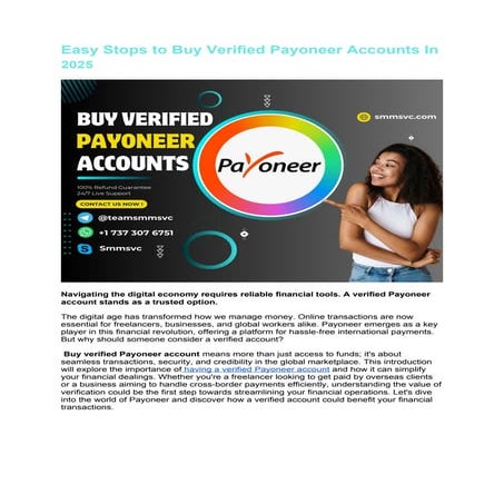 Easy Stops to Buy Verified Payoneer Accounts In 2025.docx