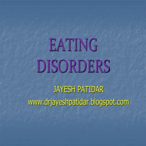 Eating disorders