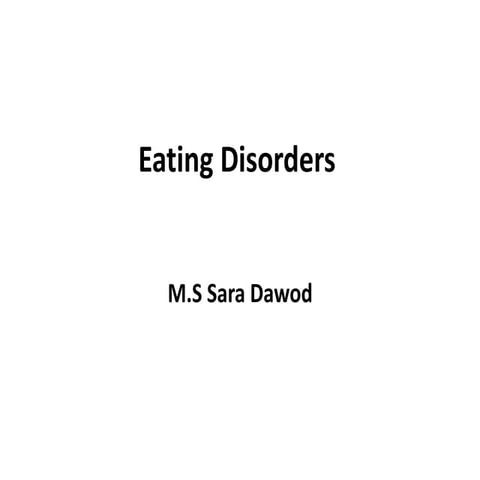 Eating disorders