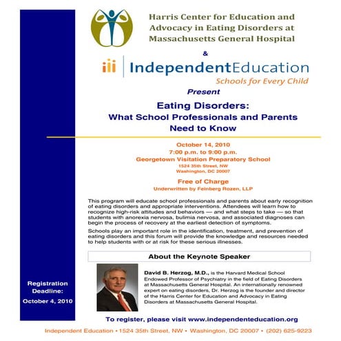 Eating disorders flyer