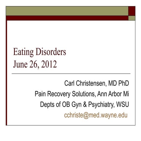 Eating Disorders - June 2012