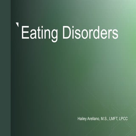 Eating Disorders: Diagnostic and Systemic factors
