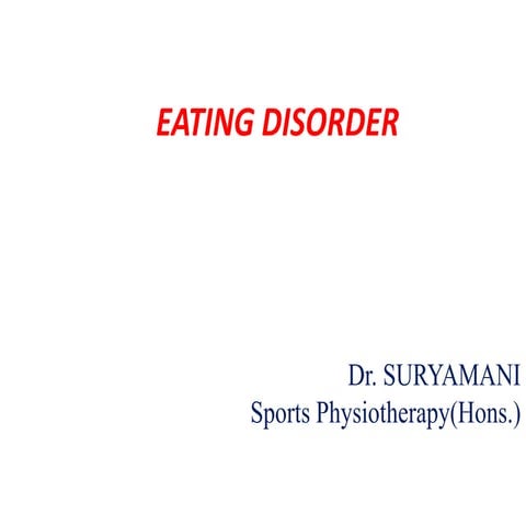Eating disorders
