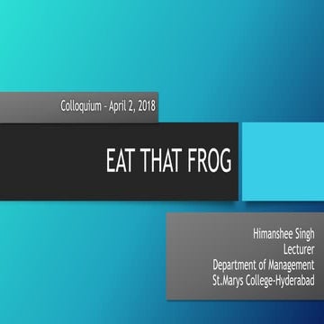 Eat that frog