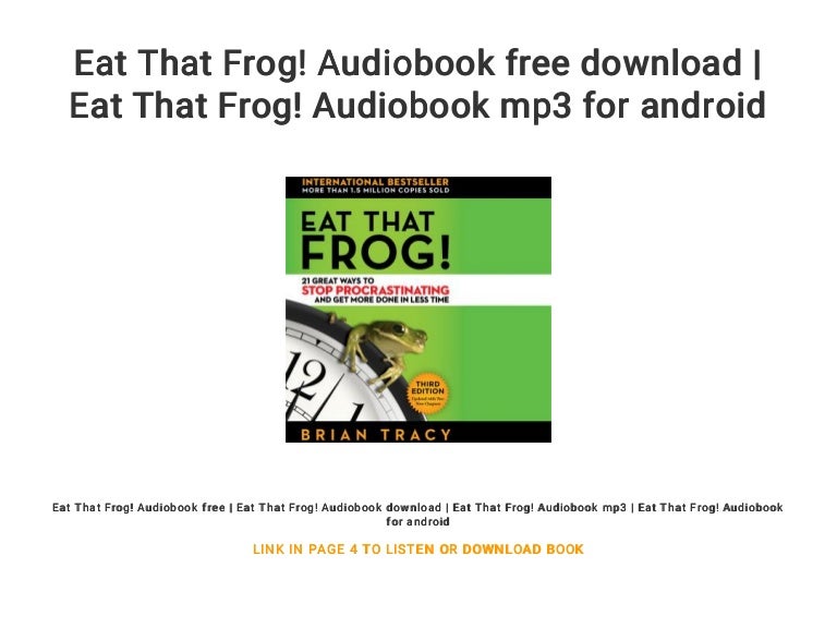 eat that frog action workbook pdf free download