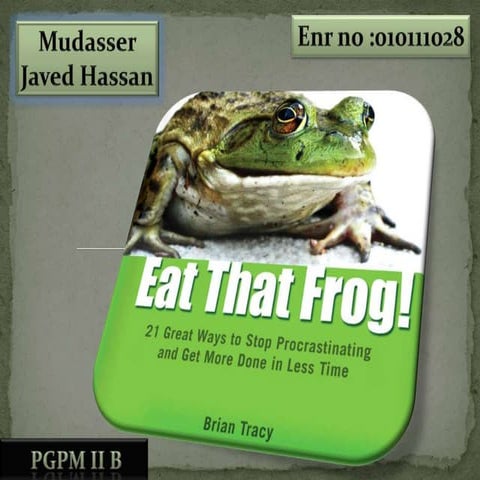 Eat that frog, a snapshot