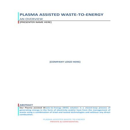 Plasma pyrolysis Technology for waste management (covid waste,hospital ...